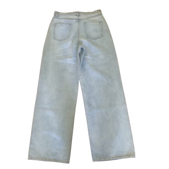 NWT GB (DILLARD'S) WIDE LEG BUTTON FLY LIGHT BLUE JEANS SIZE 11 - Picture 4 of 6